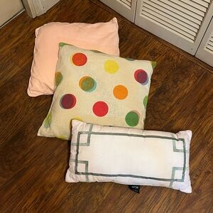 Colorful Polka Dot and Geometric Throw Pillows